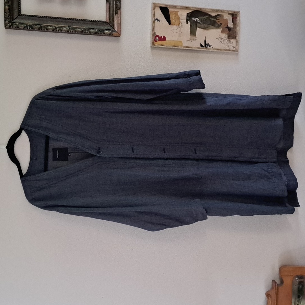 Pas de Calais linen button front coat